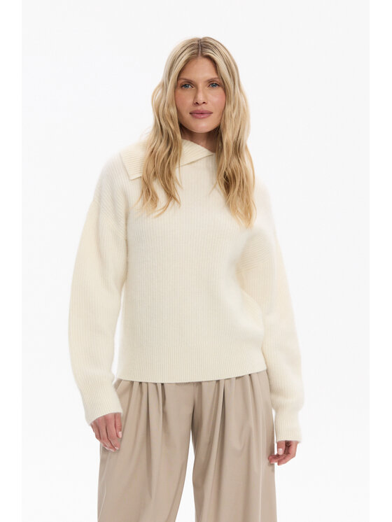 Deni Cler Milano Deni Cler Milano Sweter T-DC-S463-F5-90-11-1 Kremowy Regular Fit