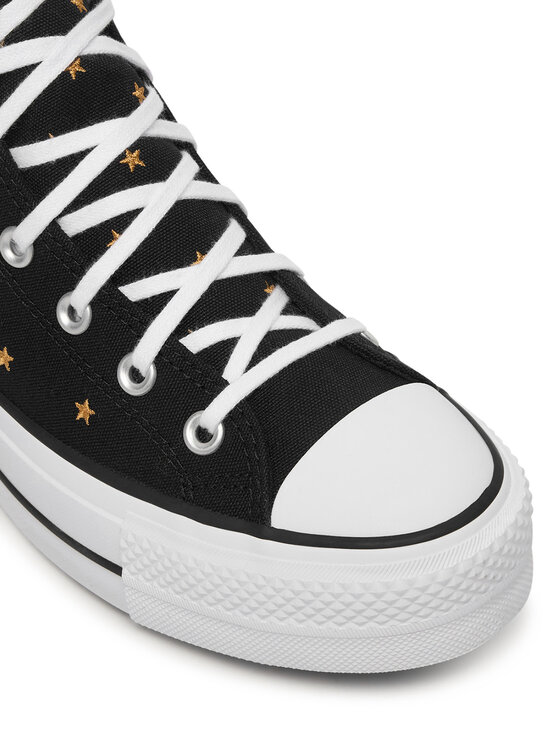 Converse Converse Tornacipő Chuck Taylor All Star Lift Platform Embroidered Stars A16113C Fekete
