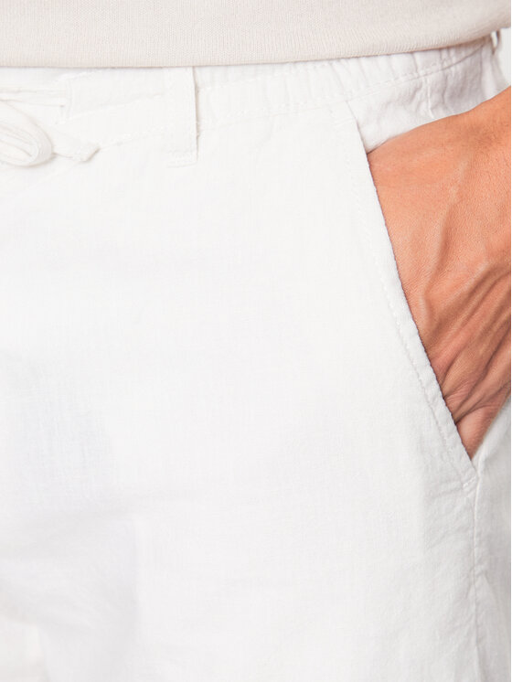 Lindbergh Lindbergh Bavlnené šortky 30-508003 Biela Relaxed Fit