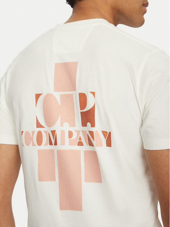 C.P. Company C.P. Company Tričko 18CMTS144A006586W Biela Regular Fit
