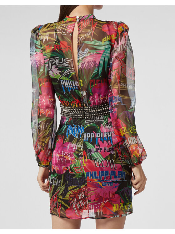 PHILIPP PLEIN PHILIPP PLEIN Abito da sera 21879 Multicolore Fitted Fit