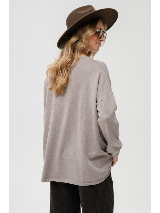 blue shadow blue shadow Sweter Kety Beżowy Regular Fit