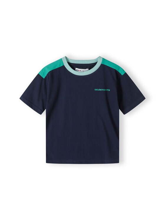 minoti minoti Komplet t-shirt i spodenki 23fleece32 Zielony Regular Fit