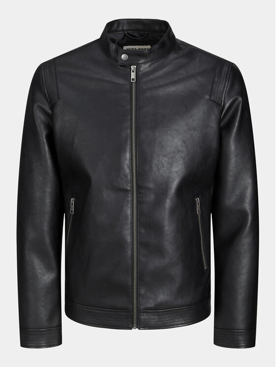 Jack&Jones Jack&Jones Jakna od imitacije kože Rocky 12223141 Crna Regular Fit