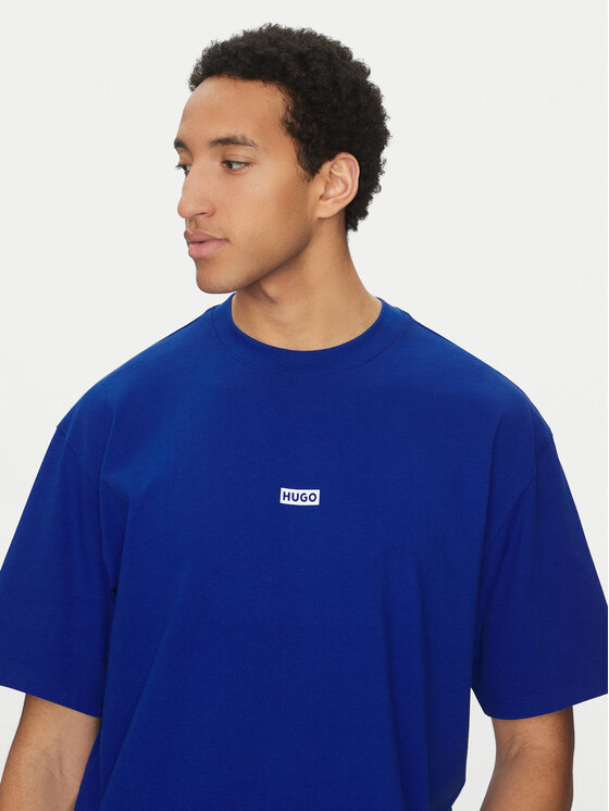 HUGO HUGO T-Shirt Nalono 50509776 Niebieski Loose Fit