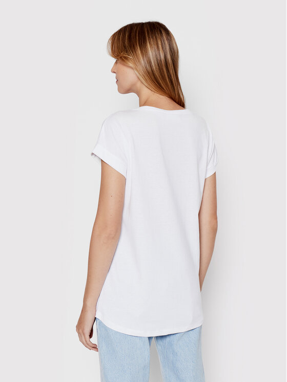 Vila Vila T-shirt Dreamers 14025668 Bijela Regular Fit