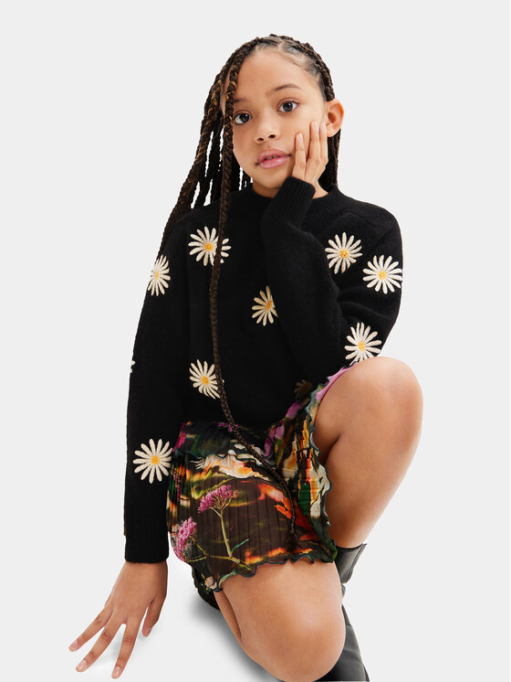 Desigual Desigual Πουλόβερ 23WGJF01 Μαύρο Regular Fit