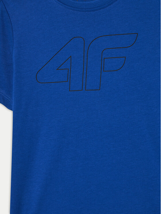 4F 4F T-krekls 4FJWMM00TTSHM1627 Zils Regular Fit