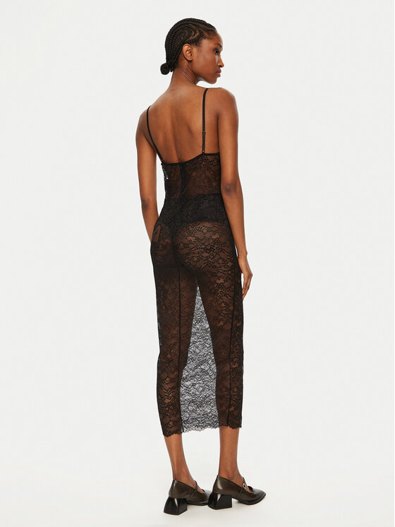 Guess Guess Koszula nocna O5RK00 KBGT0 Czarny Regular Fit