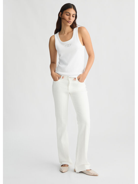 Liu Jo Liu Jo Pantaloni di tessuto UA5082T181610701 Bianco Regular Fit