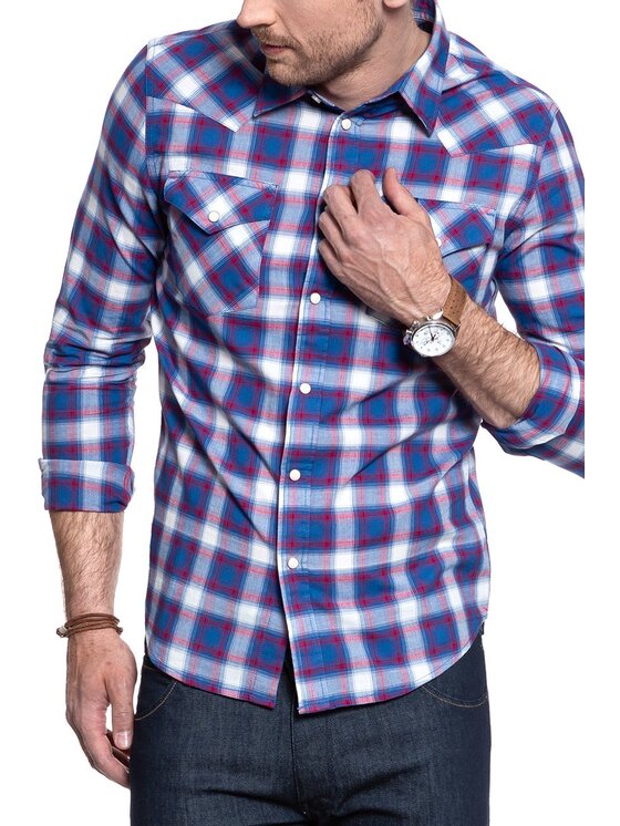 Lee Lee Camicia WESTERN SHIRT Rosso Slim Fit