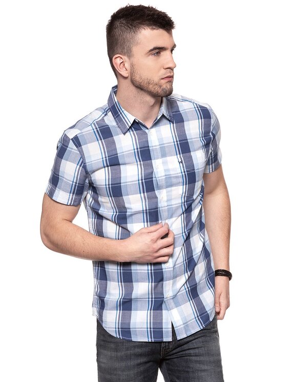 Wrangler Wrangler Koszula SS 1PKT SHIRT Biały Regular Fit