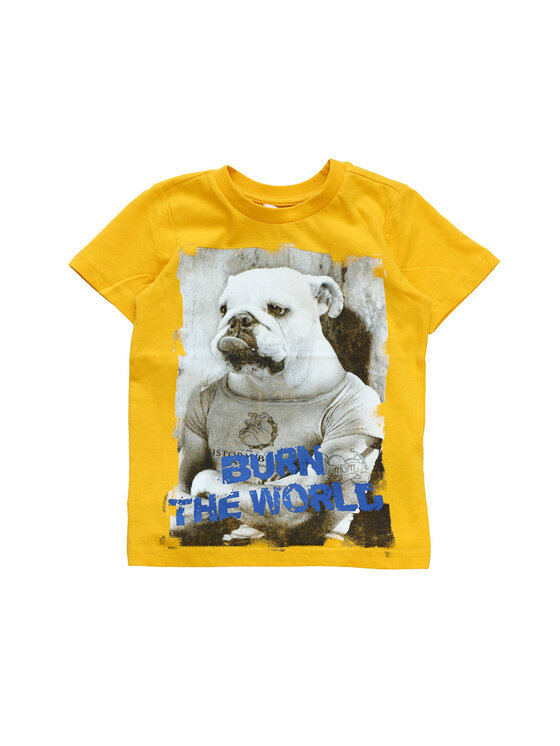 Kanz Kanz T-Shirt 1636971-4880 Żółty Basic Fit