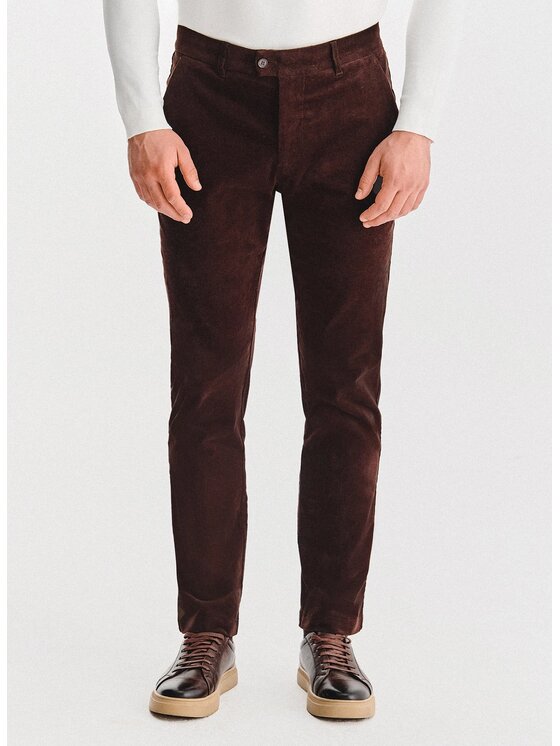 Pako Lorente Pako Lorente Spodnie materiałowe P25WF-WX-022 Brązowy Slim Fit