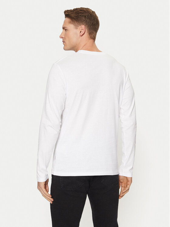 Jack&Jones Jack&Jones Majica z dolgimi rokavi Vesterbro 12266419 Bela Relaxed Fit