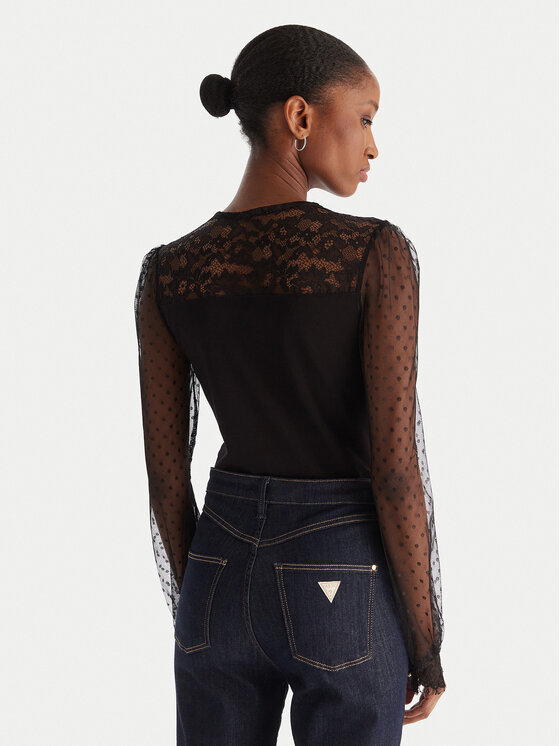 Morgan Morgan Bluse 252-TARSILA Schwarz Slim Fit