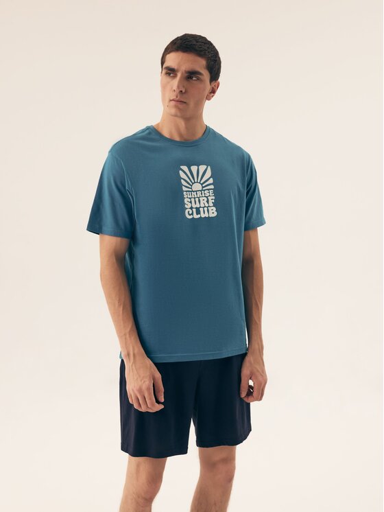 Henderson Henderson Piżama 42600 Niebieski Regular Fit