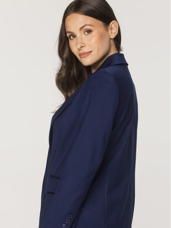 Willsoor Willsoor Marynarka 67745 Granatowy Regular Fit