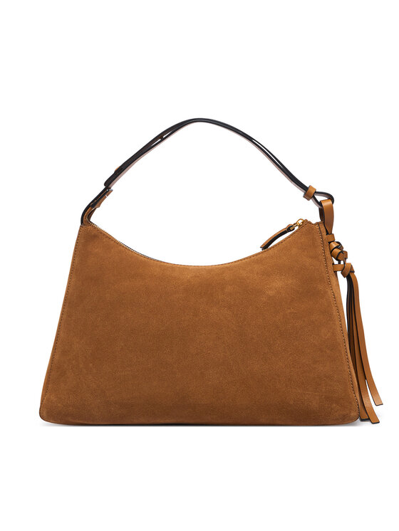 Tommy Hilfiger Tommy Hilfiger Handtasche Th Statement Shoulder Bag Suede AW0AW18824 Braun