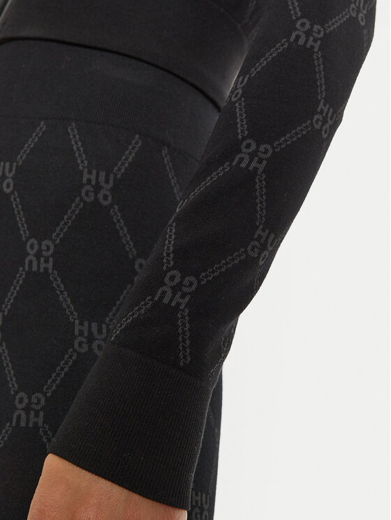 HUGO Hugo Bluzka 50518172 Czarny Regular Fit