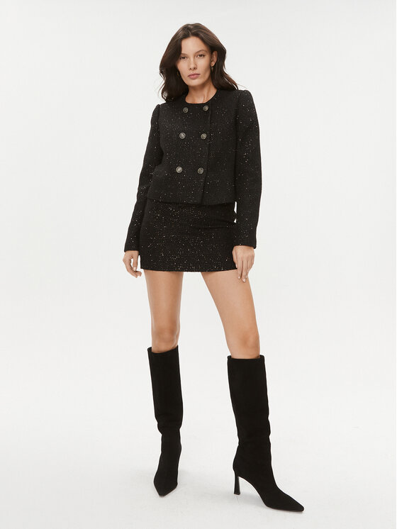 TWINSET TWINSET Mini sukňa 232TT2182 Čierna Slim Fit