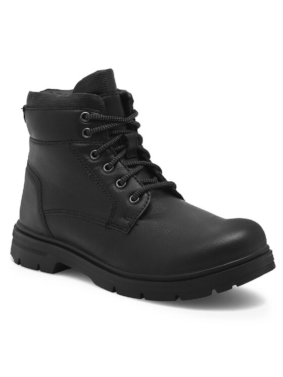 Lanetti Lanetti Schnürstiefeletten BENGAL-01 MBS Schwarz