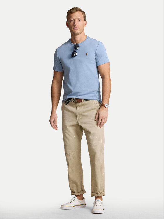 Polo Ralph Lauren Polo Ralph Lauren T-Shirt 710740727080 Błękitny Slim Fit