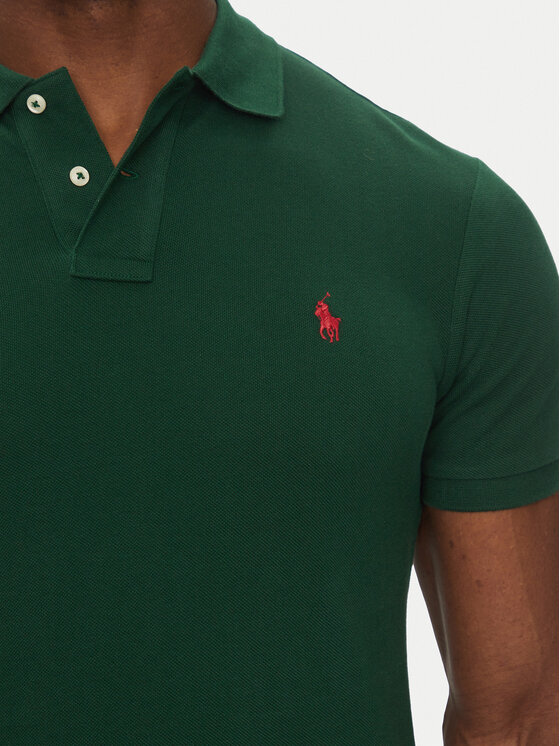Polo Ralph Lauren Polo Ralph Lauren Тениска с яка и копчета Core Replen 710795080 Зелен Slim Fit