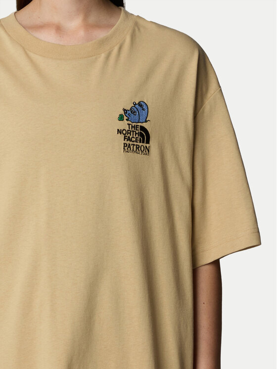 The North Face The North Face T-krekls Unisex Mountain Cleanup NF0A8C4D Bēšs Oversize