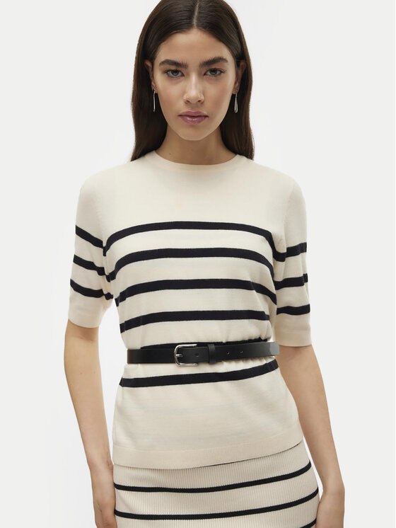 Vero Moda Vero Moda Sweter Saba 10306829 Beżowy Regular Fit