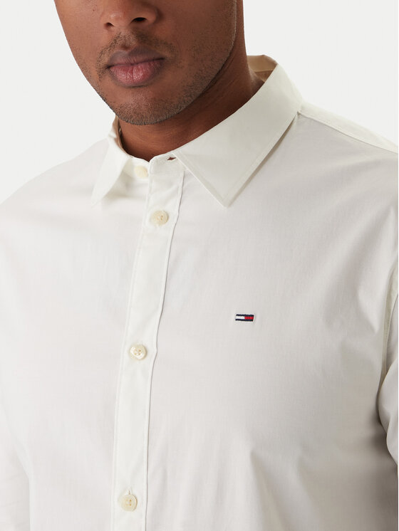 Tommy Jeans Tommy Jeans Särk DM0DM04405 Valge Slim Fit