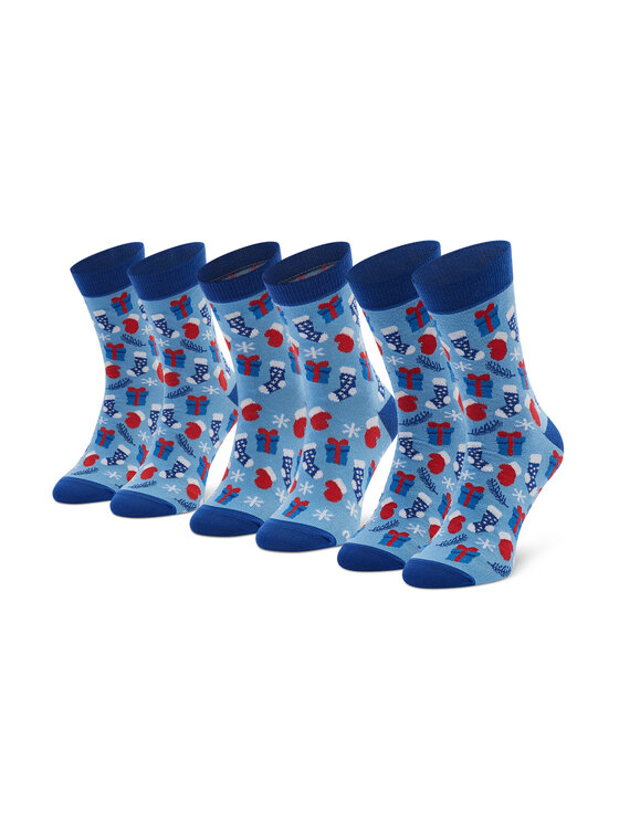 Set de 3 perechi de șosete medii unisex Rainbow Socks Xmas Socks Balls Mix Gifts Pak 3 Colorat