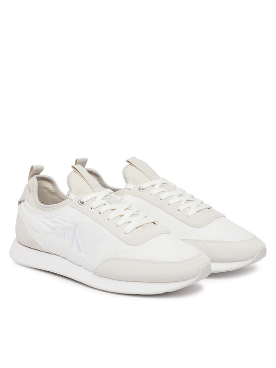 Calvin Klein Calvin Klein Sneakers Retro Runner Sock Laceup Mix YM0YM01414 Alb