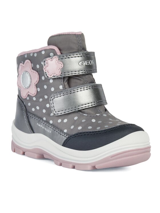 Geox Geox Snehule B Flanfil Girl B Abx B363WB 0MNNF C0952 S Sivá