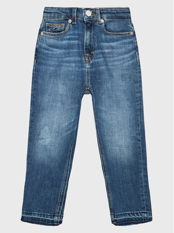 Tommy Hilfiger Blugi Foam Dye KG0KG07001 D Albastru Tapered Fit