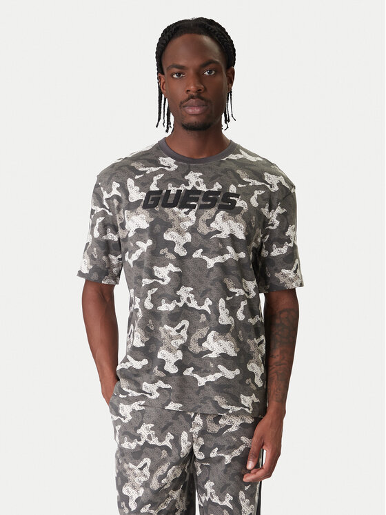 Guess Guess Marškinėliai Z6RI05 I3Z14 Pilka Regular Fit