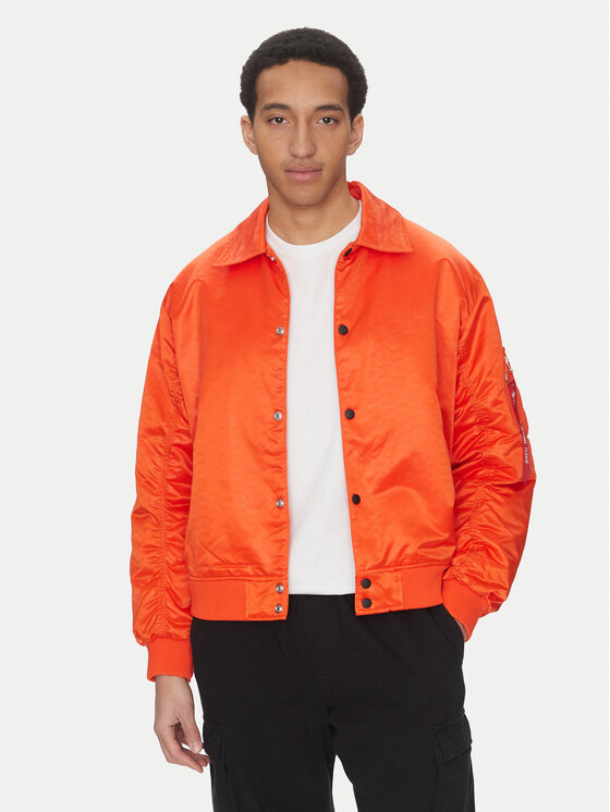 Alpha Industries Alpha Industries Bunda bomber Coach Logo 156145 Oranžová Regular Fit