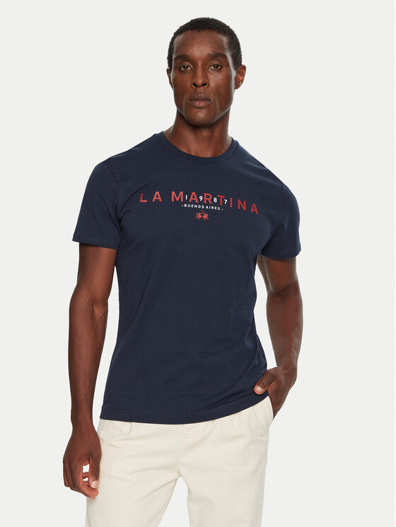 La Martina La Martina Тишърт ZMR007 JS206 Тъмносин Regular Fit