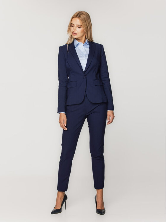 Willsoor Willsoor Marynarka 67003 Granatowy Classic Fit