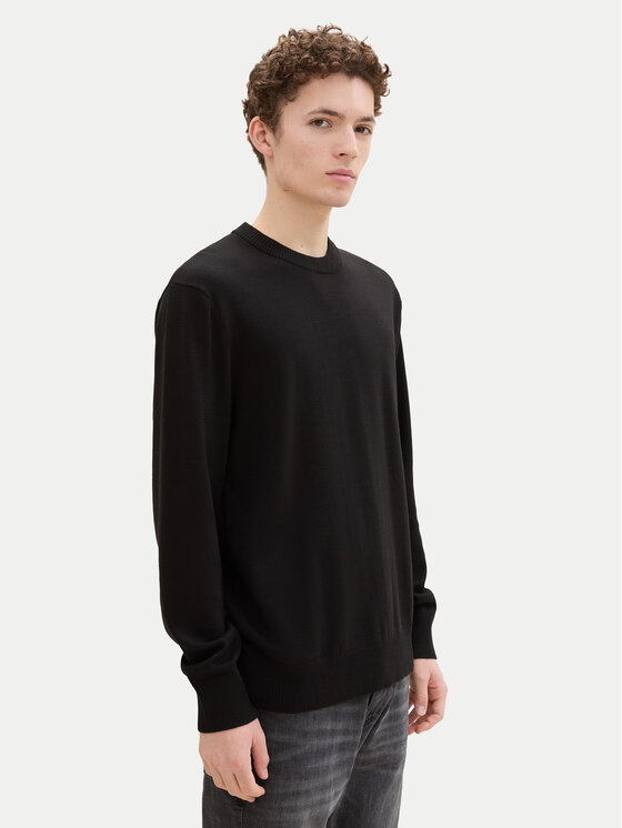 Tom Tailor Denim Tom Tailor Denim Pullover 1042509 Schwarz Regular Fit