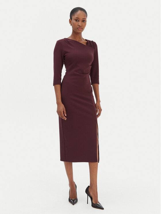 Rinascimento Rinascimento Coctailkleid CFC0126635003 Dunkelrot Slim Fit