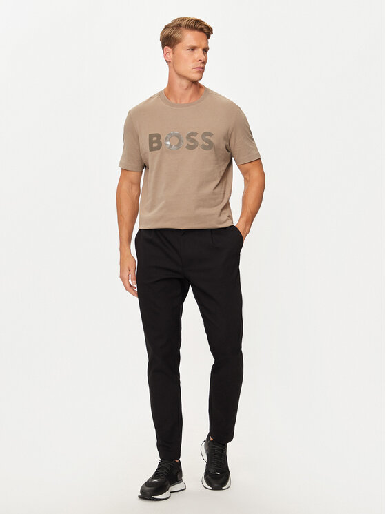 BOSS BOSS T-Shirt Mirror 2 50525087 Beżowy Regular Fit