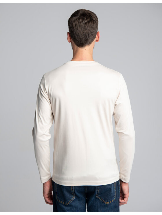 Borgio Borgio Longsleeve Milazzo Beżowy Slim Fit