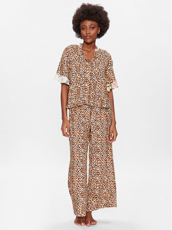 Maaji Pyžamo 1057ZPS004 Hnedá Relaxed Fit