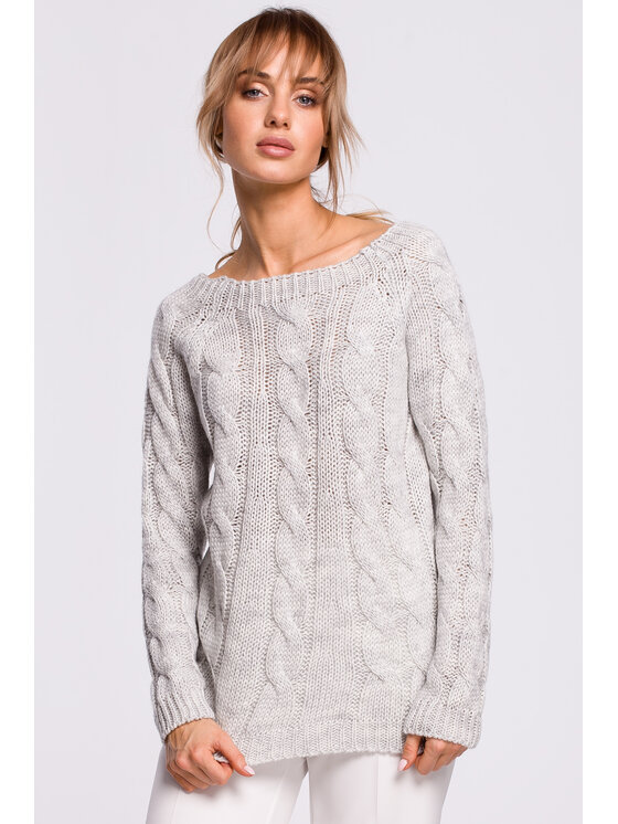 Made of Emotion Made of Emotion Maglione M511 Grigio Basic Fit