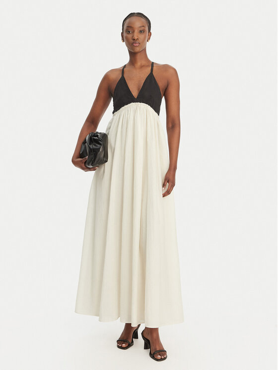 Eleh Eleh Sukienka letnia SS260018 Biały Regular Fit