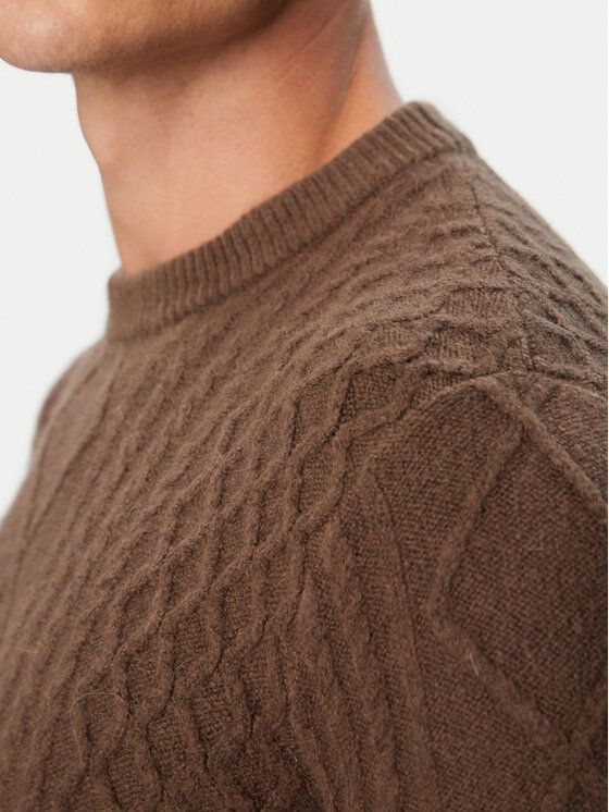 Guess Guess Sveter M6BR28 Z1549 Hnedá Regular Fit