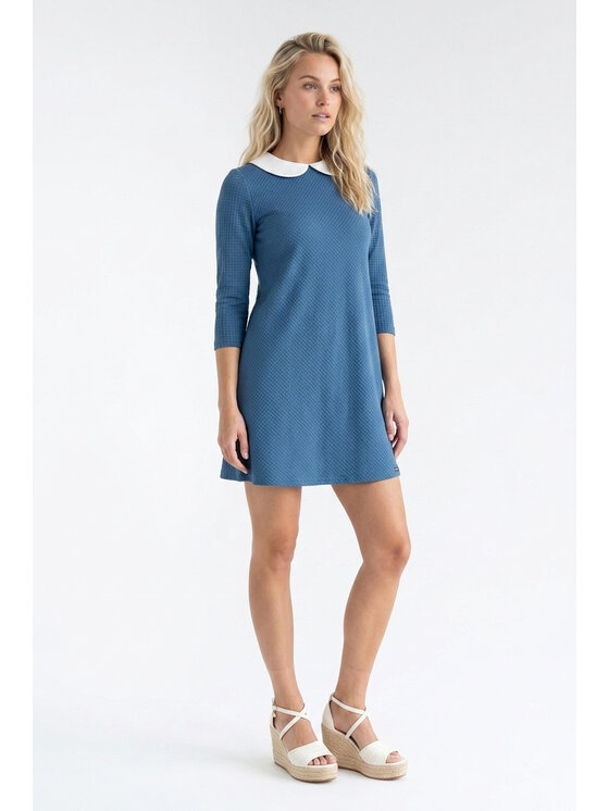 FIGL FIGL Každodenné šaty M1340 Modrá Loose Fit