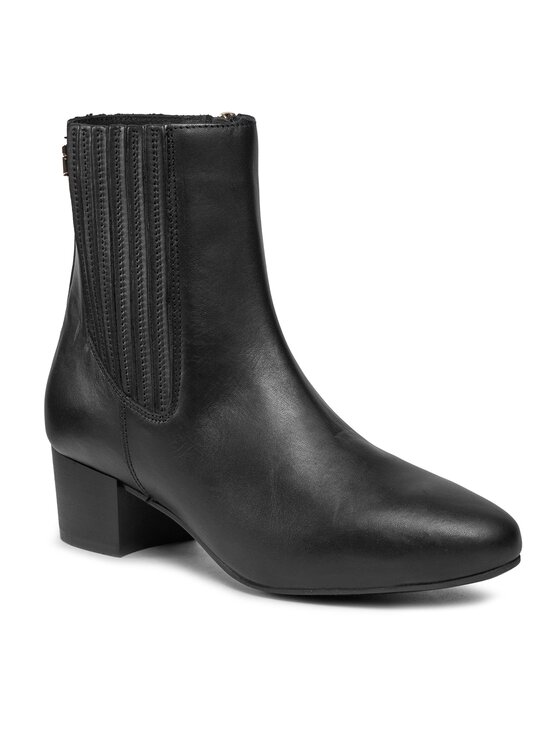 Tommy Hilfiger Tommy Hilfiger Ботильйони Essential Leather Boot FW0FW07759 Чорний