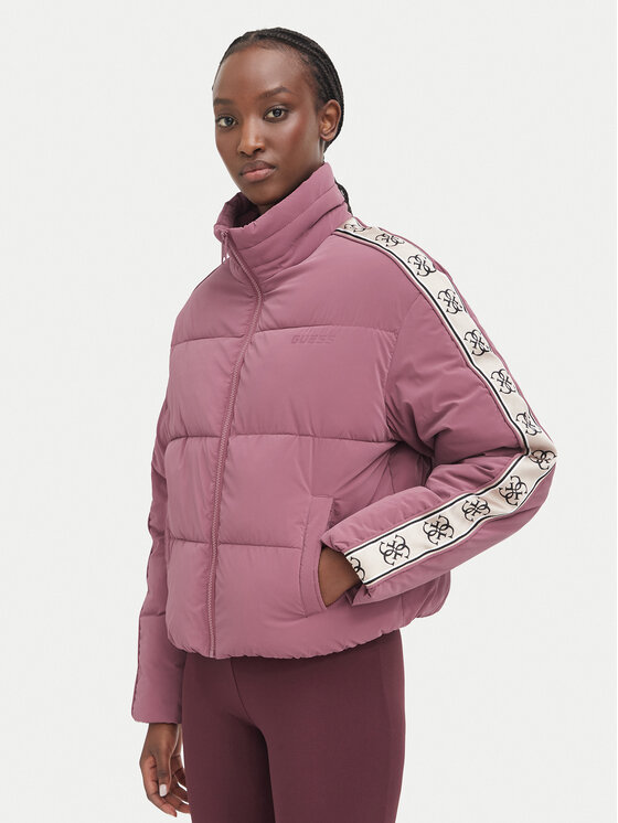 Guess Зимно яке V5BL11 WGYC2 Тъмнорозов Regular Fit